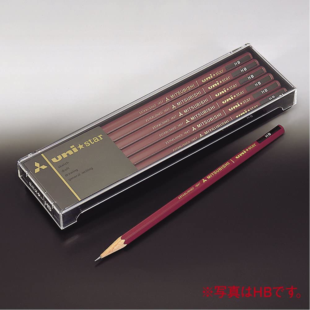 Japanese masterpiece Mitsubishi Pencil Pencil Unistar 2B 1 dozen 0815 画像2