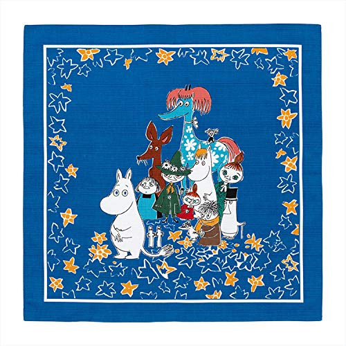 Japanese Furoshiki Wrapping Cloth Moomin 20 × 20 inch blue from Japan 9425 画像1