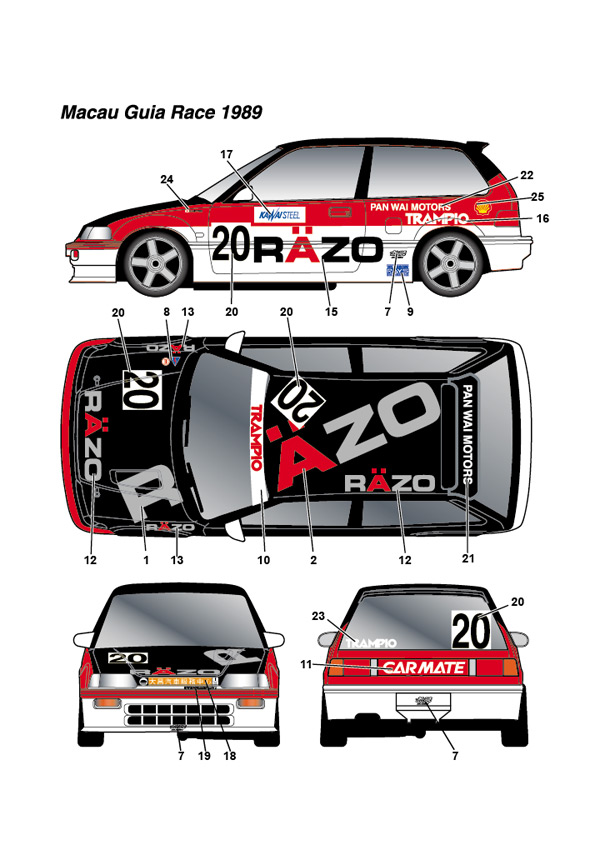 [ STUDIO 27 Decals ] 1/24 Honda Civic 