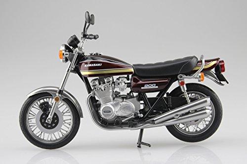 AOSHIMA 1:12 Scale Motorcycle Diecast Mode Kawasaki 900S (Z1) 玉虫Maroon1018 画像4