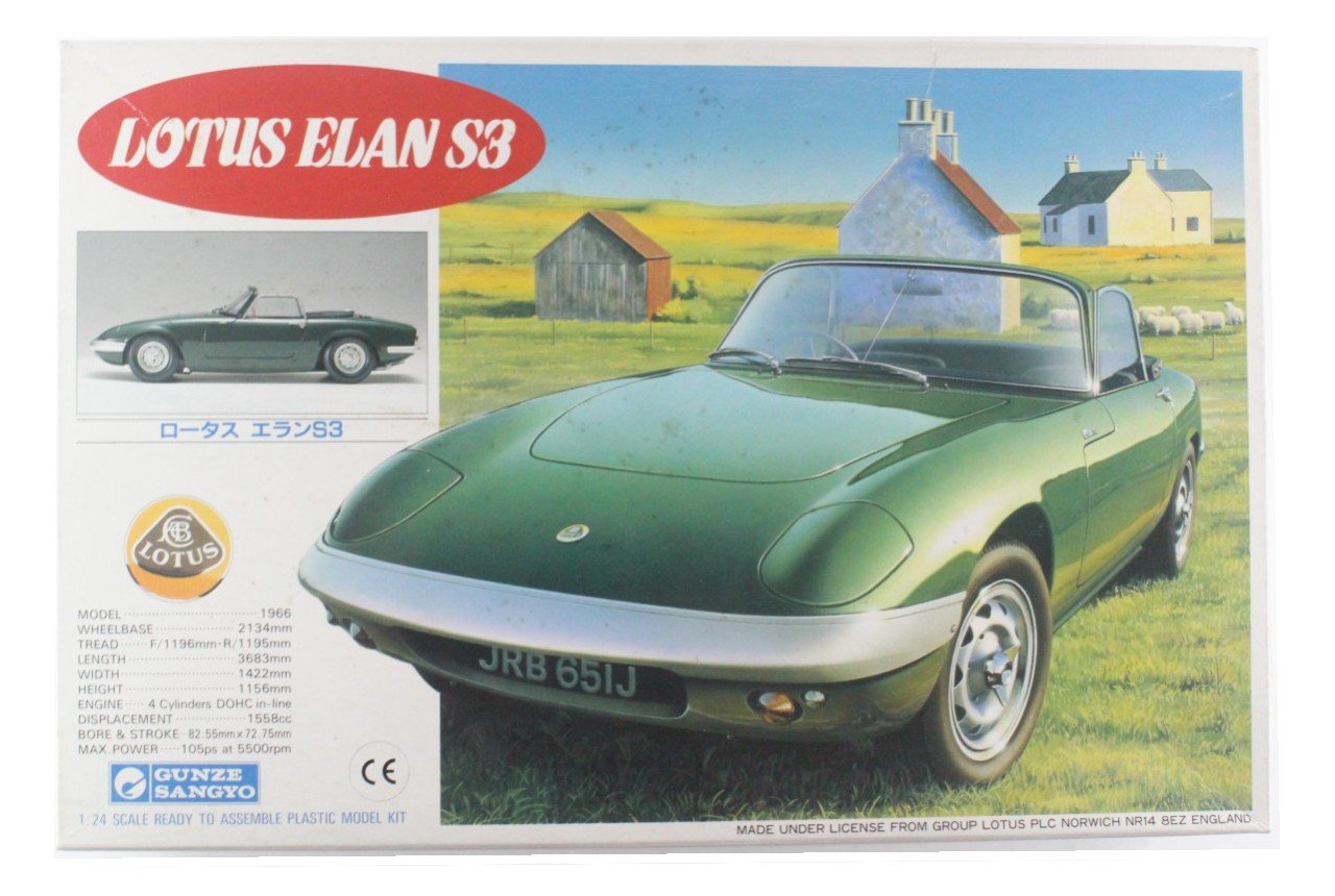 Rare kit Gunze 1/24 model kit Lotus Elan S3 from Japan 11115 画像1