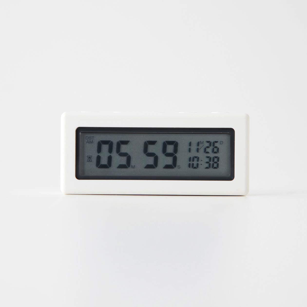 Muji digital Clock white small Japan Mechanical Moma Light Sensor FS 画像2