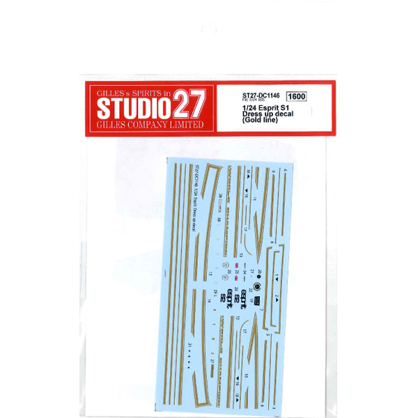 [ STUDIO 27 Decals ] 1/24 Esprit S1 Dress up decal (Gold line) for FUJIMI 4039 画像2