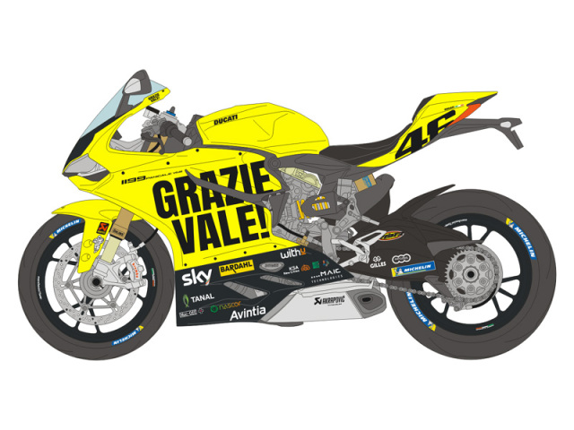 Blue staff 1/12 Ducati 1199 Panigale Gratze Valle Replica Decal for Tamiya a431 画像1