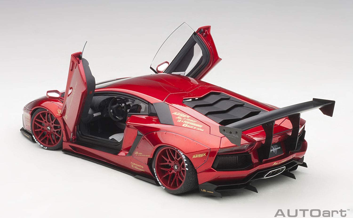 Finished product AUTOart 1/18 LB-WORKS Lamborghini Aventador  Metallic red 2371 画像6