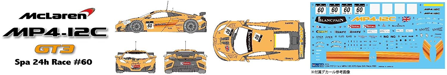 Rare kit Fujimi 1/24 McLaren MP4-12C GT3 Spa 24h Race from Japan 2838 画像3