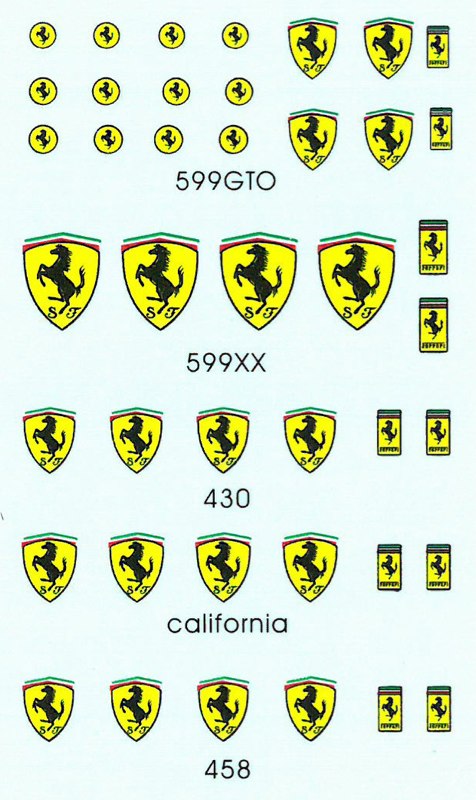 Hobby Design 1/18 Ferrari emblem decal HD04-0056 from Japan 10511 画像1