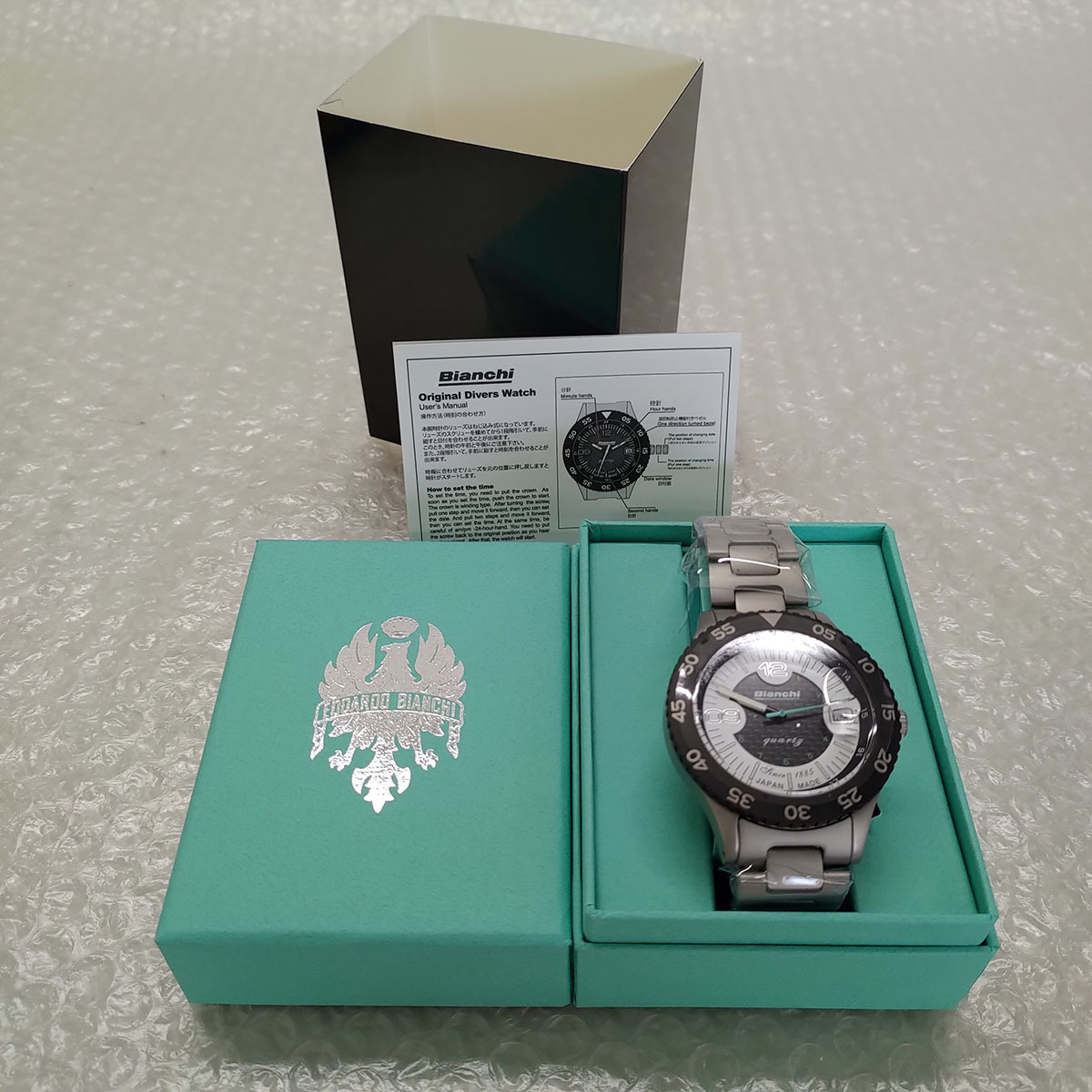 [ Genuine ] Bianchi SCUBA TX silver White diver's watch type from Japan 10637 画像1