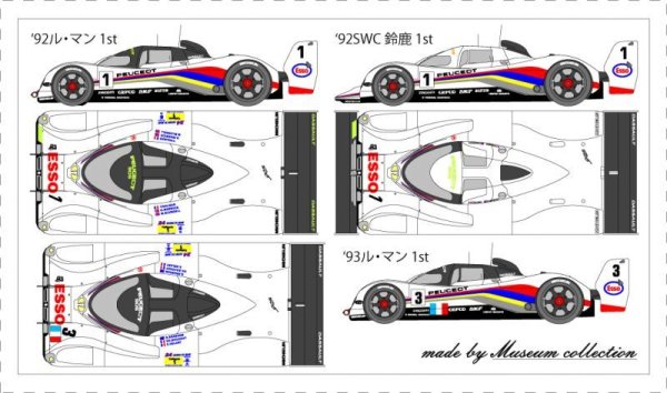 Museum collection 1/24 Peugeot 905 '92 & '93 Le Mans Decal from Japan a402 画像1
