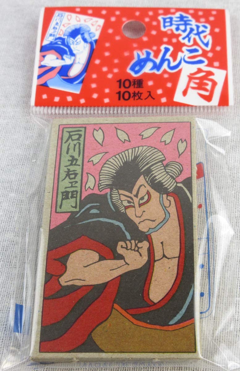 Japanese Traditional Vintage Toy Menko Cards Kabuki Samurai Ninja 10pcs JAPAN