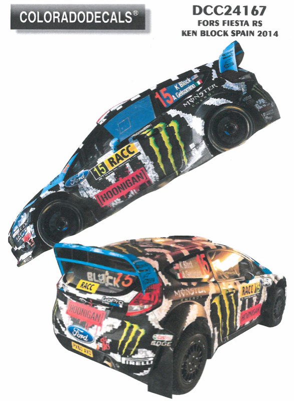 Colorado Decal 1/24 Ford Fiesta RS WRC Monster 2014 Rally RACC for BELKITS 11735 画像2