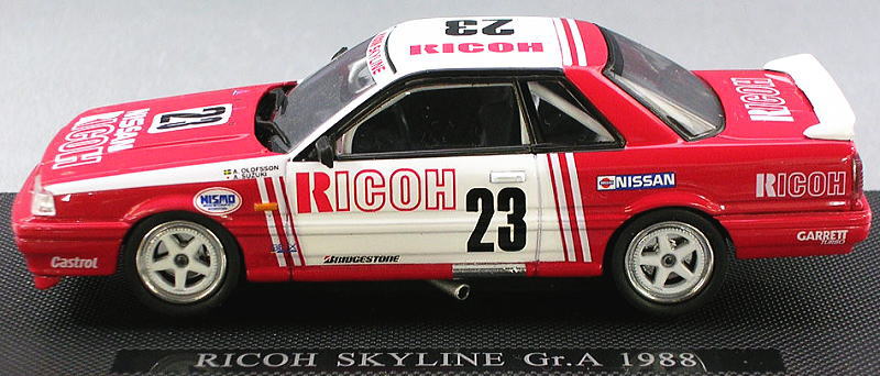 EBRRO 1/43 Ricoh Skyline GTS-R Gr.A 1988 White / Red from Japan 2988 画像3